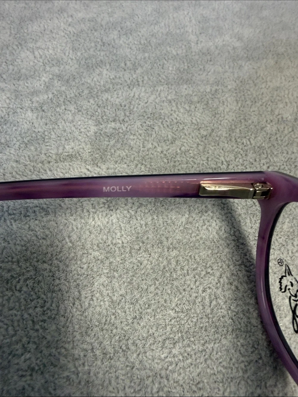 NWOT Foxy Molly Purple PLO Women's Cat-Eye Glasses frames Eyesize 51